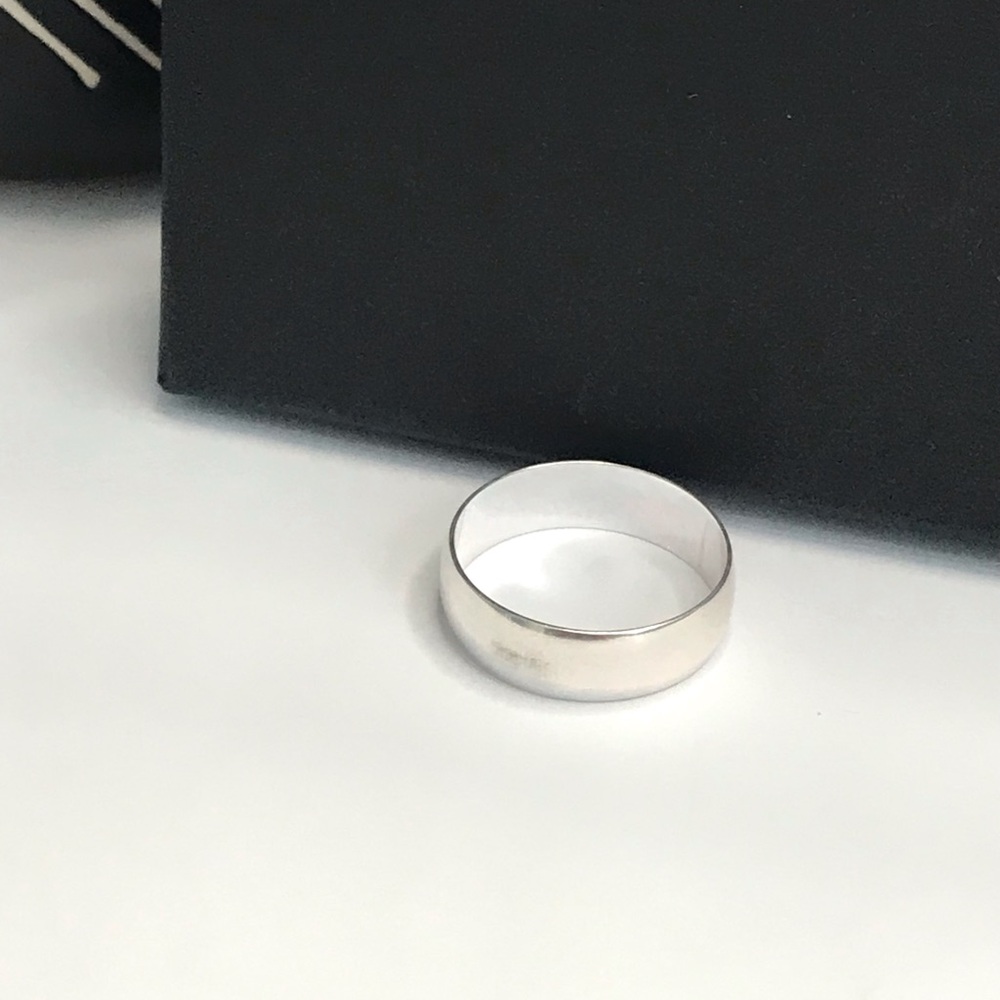 925 Sterling Silver Classic Men's Silver Band Ring Size 9 - Picture 7 of 15